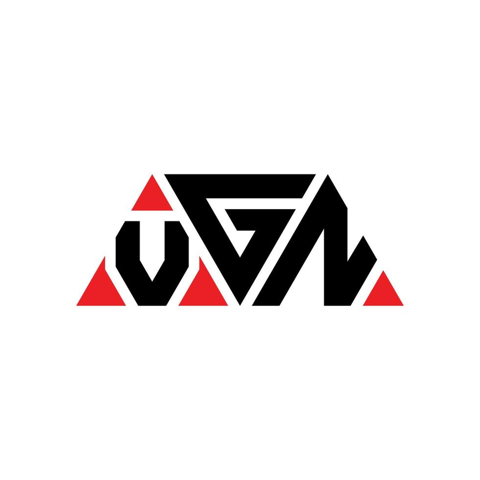 vgn driehoek brief logo ontwerp met driehoekige vorm. vgn driehoek logo ontwerp monogram. vgn driehoek vector logo sjabloon met rode kleur. vgn driehoekig logo eenvoudig, elegant en luxueus logo. vgn