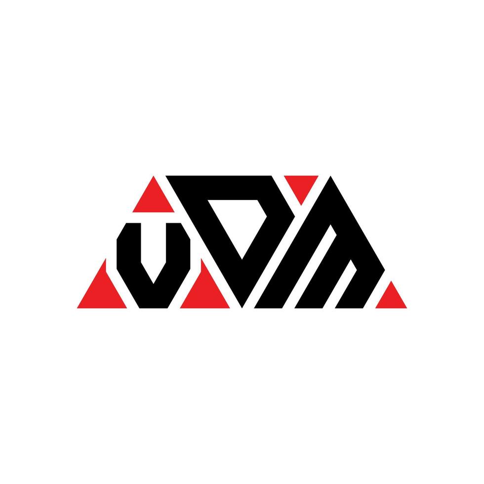 vdm driehoek letter logo ontwerp met driehoekige vorm. vdm driehoek logo ontwerp monogram. vdm driehoek vector logo sjabloon met rode kleur. vdm driehoekig logo eenvoudig, elegant en luxueus logo. vdm