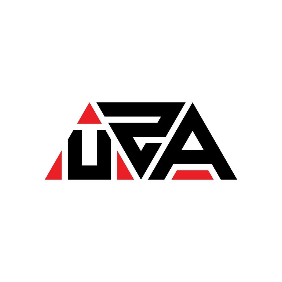 uza driehoek brief logo ontwerp met driehoekige vorm. uza driehoek logo ontwerp monogram. uza driehoek vector logo sjabloon met rode kleur. uza driehoekig logo eenvoudig, elegant en luxueus logo. uza