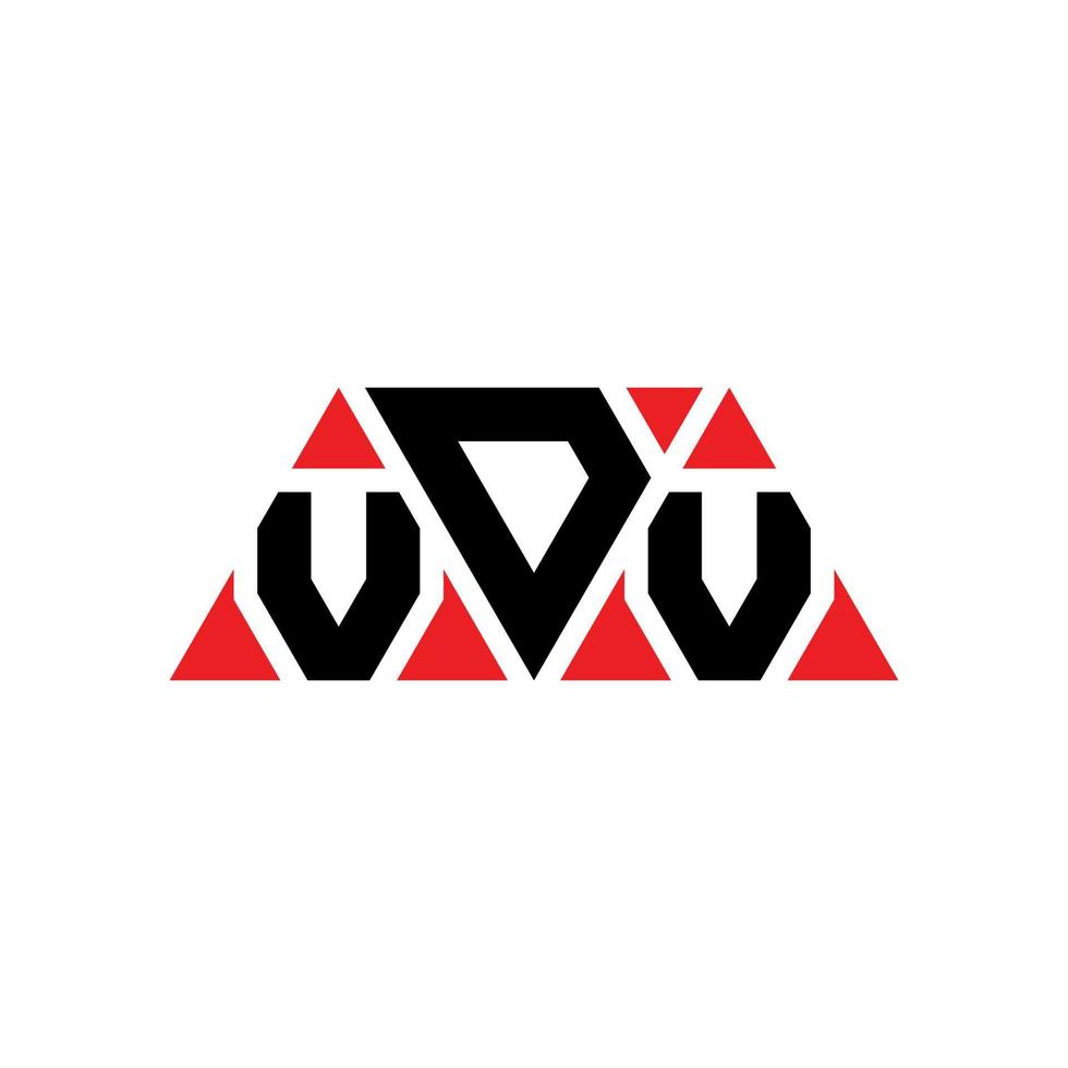 vdv driehoek brief logo ontwerp met driehoekige vorm. vdv driehoek logo ontwerp monogram. vdv driehoek vector logo sjabloon met rode kleur. vdv driehoekig logo eenvoudig, elegant en luxueus logo. vdv