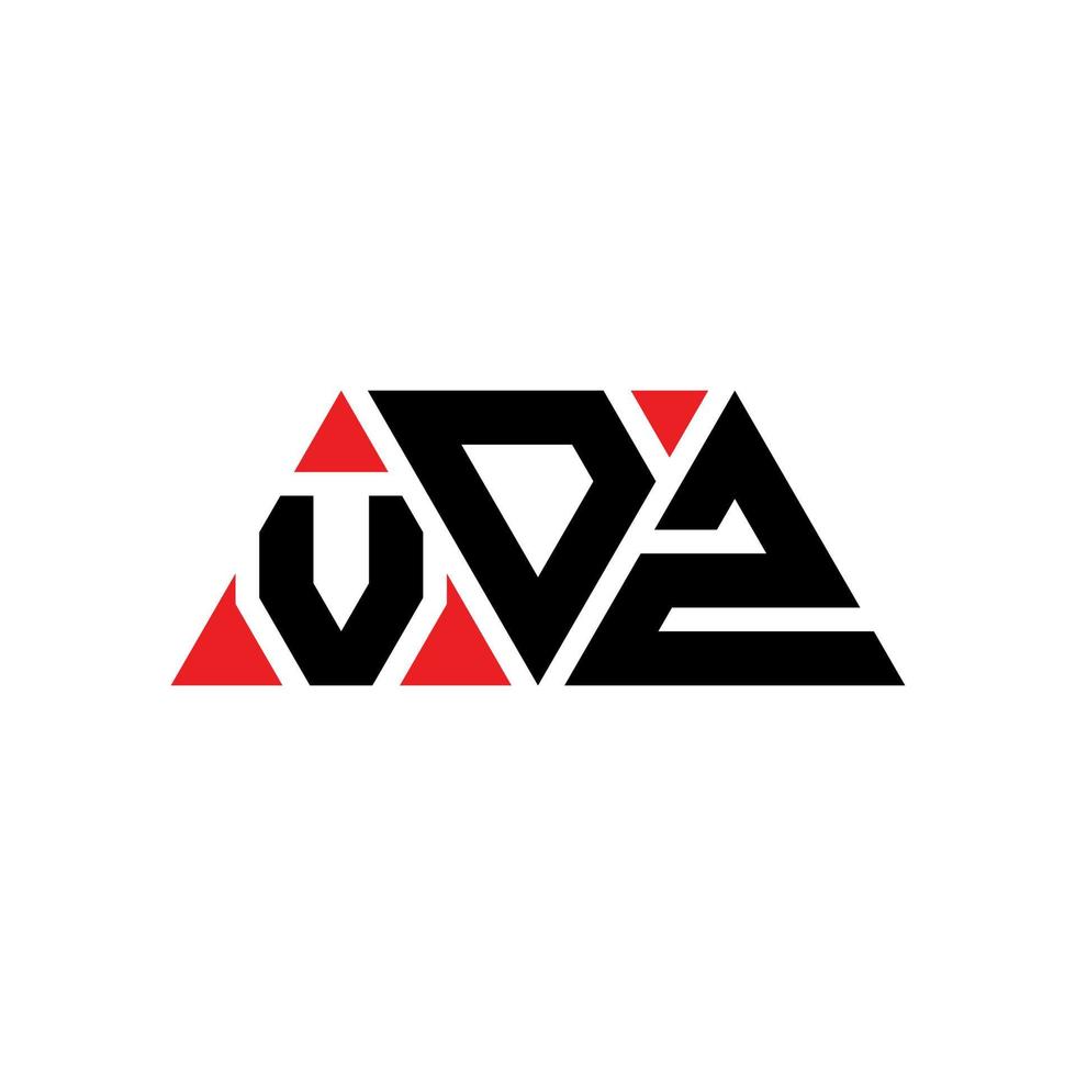 vdz driehoek brief logo ontwerp met driehoekige vorm. vdz driehoek logo ontwerp monogram. vdz driehoek vector logo sjabloon met rode kleur. vdz driehoekig logo eenvoudig, elegant en luxueus logo. vdz