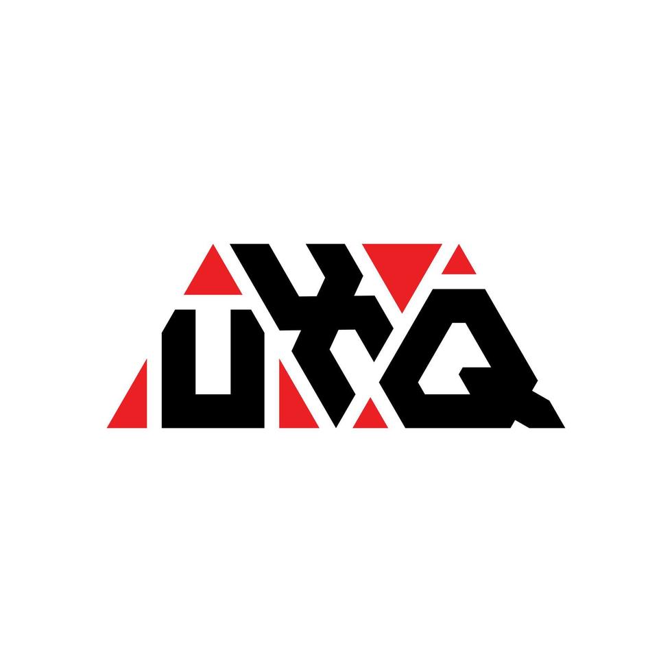 uxq driehoek letter logo ontwerp met driehoekige vorm. uxq driehoek logo ontwerp monogram. uxq driehoek vector logo sjabloon met rode kleur. uxq driehoekig logo eenvoudig, elegant en luxueus logo. uxq
