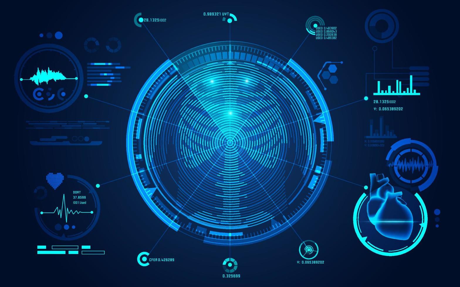 interface voor borstscan vector