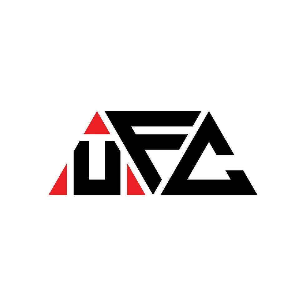ufc driehoek brief logo ontwerp met driehoekige vorm. ufc driehoek logo ontwerp monogram. ufc driehoek vector logo sjabloon met rode kleur. ufc driehoekig logo eenvoudig, elegant en luxueus logo. ufc