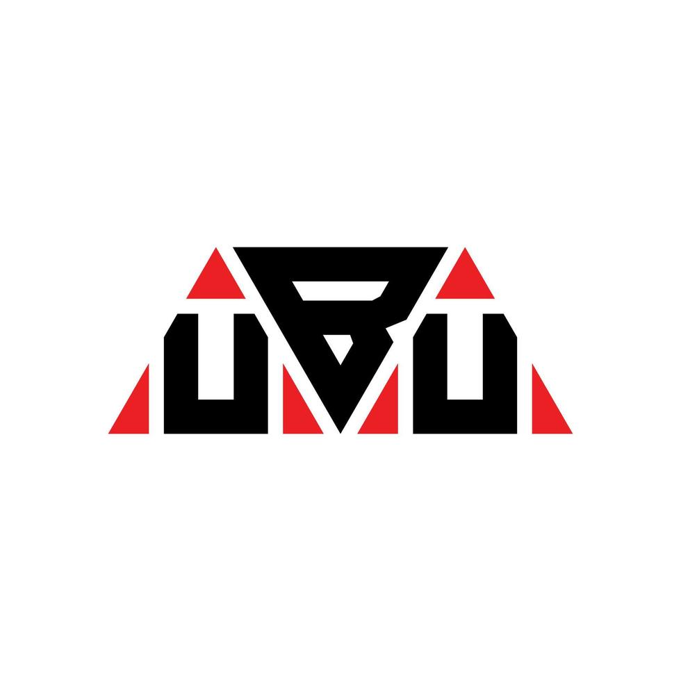 ubu driehoek brief logo ontwerp met driehoekige vorm. ubu driehoek logo ontwerp monogram. ubu driehoek vector logo sjabloon met rode kleur. ubu driehoekig logo eenvoudig, elegant en luxueus logo. ubu