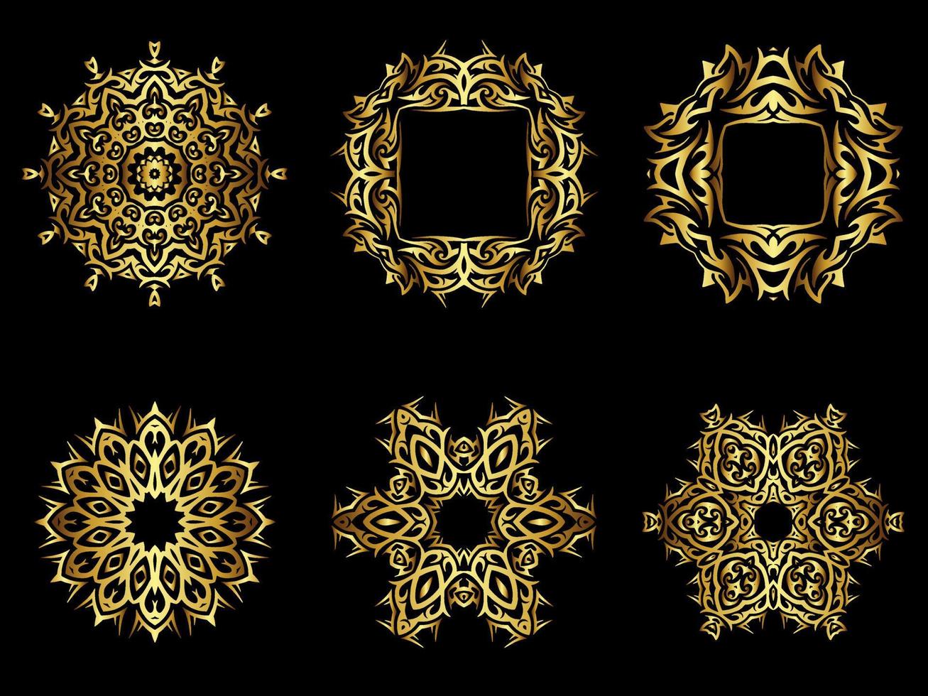 abstract gouden randelementontwerp vector