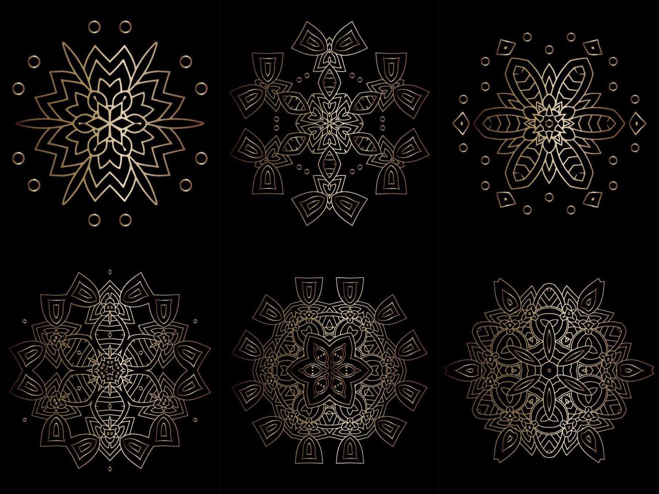 gouden mandala-ornament vector