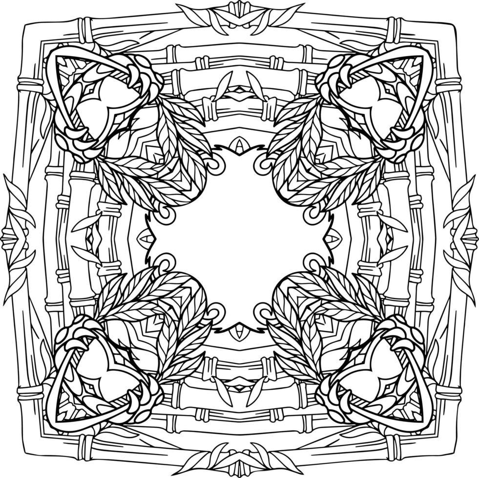 abstracte mandala voor kleurboek vector