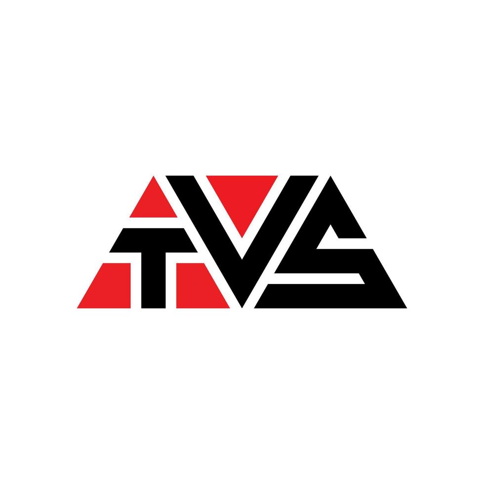 tv's driehoek brief logo ontwerp met driehoekige vorm. tv's driehoek logo ontwerp monogram. tv's driehoek vector logo sjabloon met rode kleur. tvs driehoekig logo eenvoudig, elegant en luxueus logo. tv's