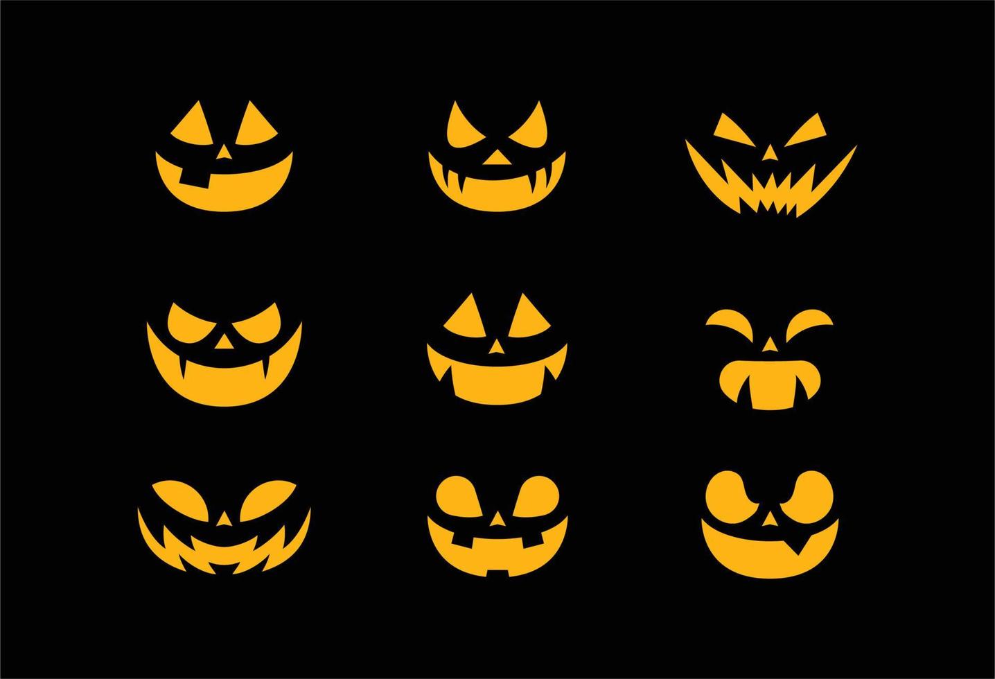 pompoenen instellen voor halloween vector