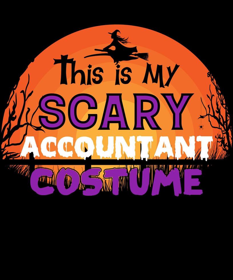 halloween. dit is mijn enge accountantskostuum vector