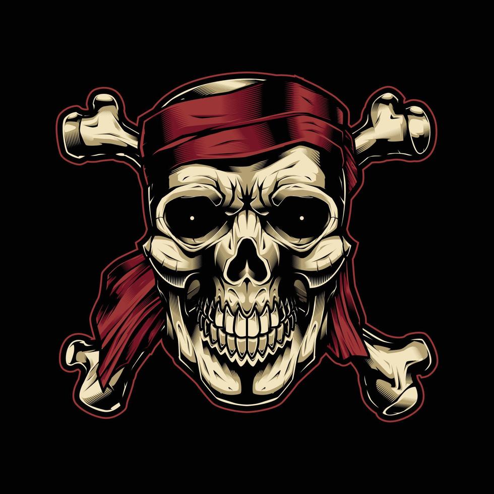 de waanzin van de koning piraten. schedel afbeelding ontwerp. vector
