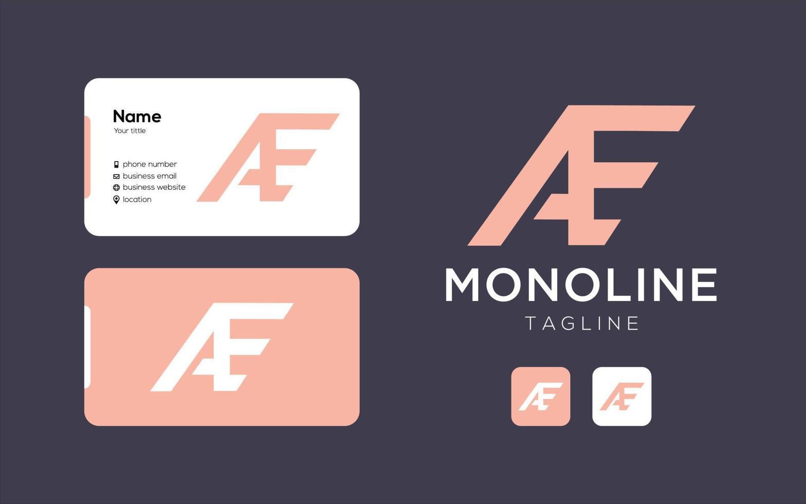 creatieve letters ae monogram logo-ontwerp voor uw bedrijf vector