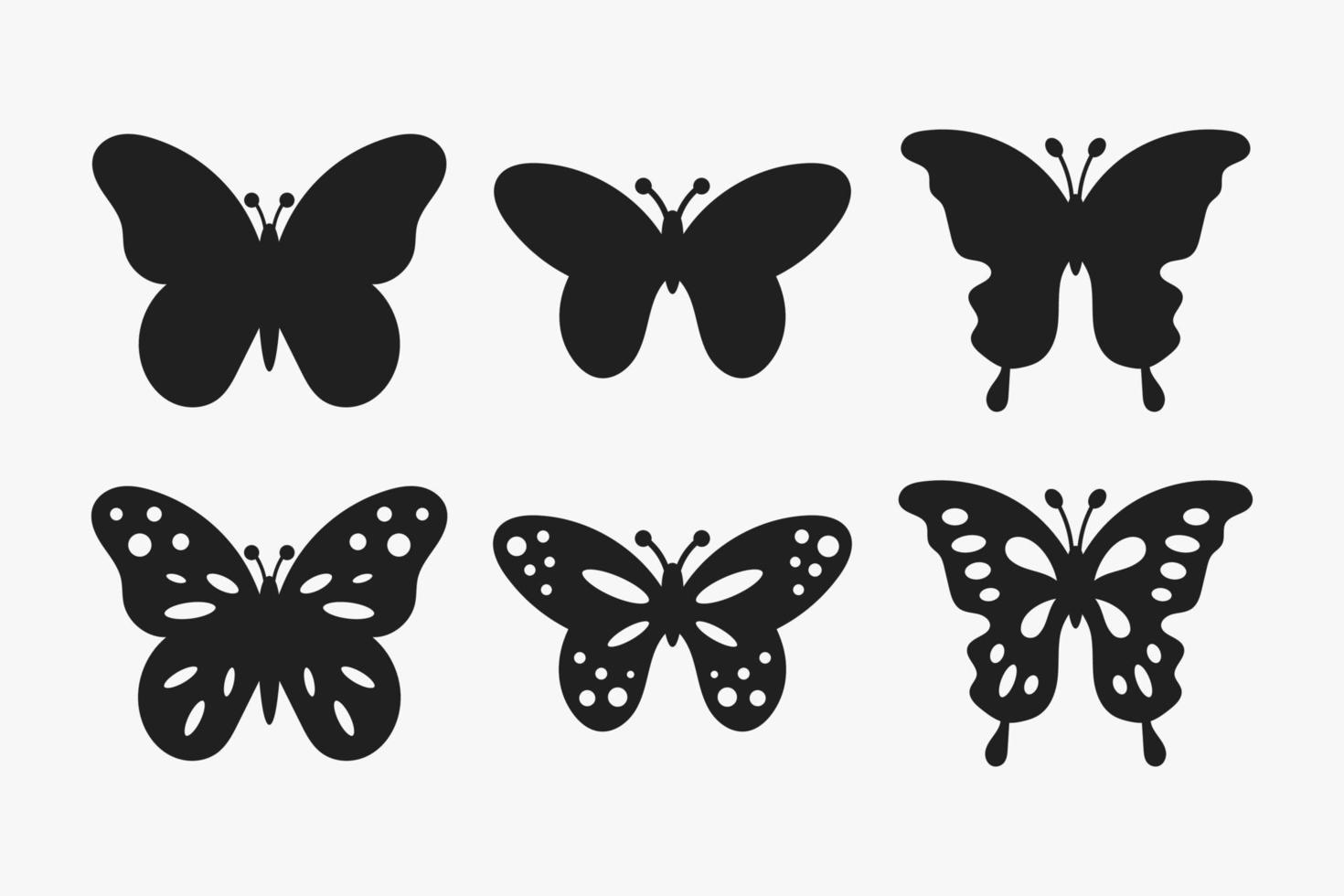 vlinder natuur insecten collectie vector
