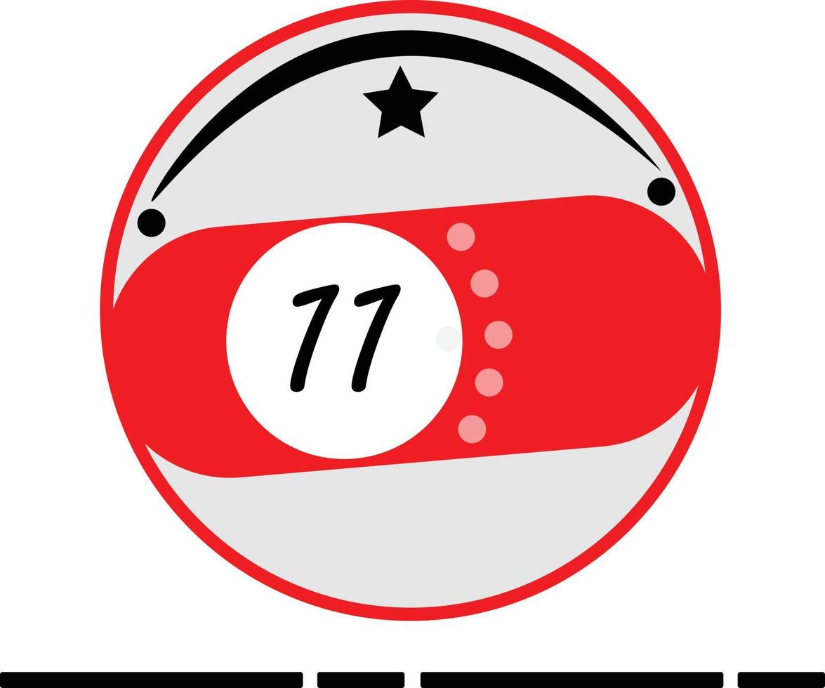 vector van biljartbal serie, vector van de nummer elf biljartbal. geweldig voor pictogrammen, symbolen en tekens voor poolspelers