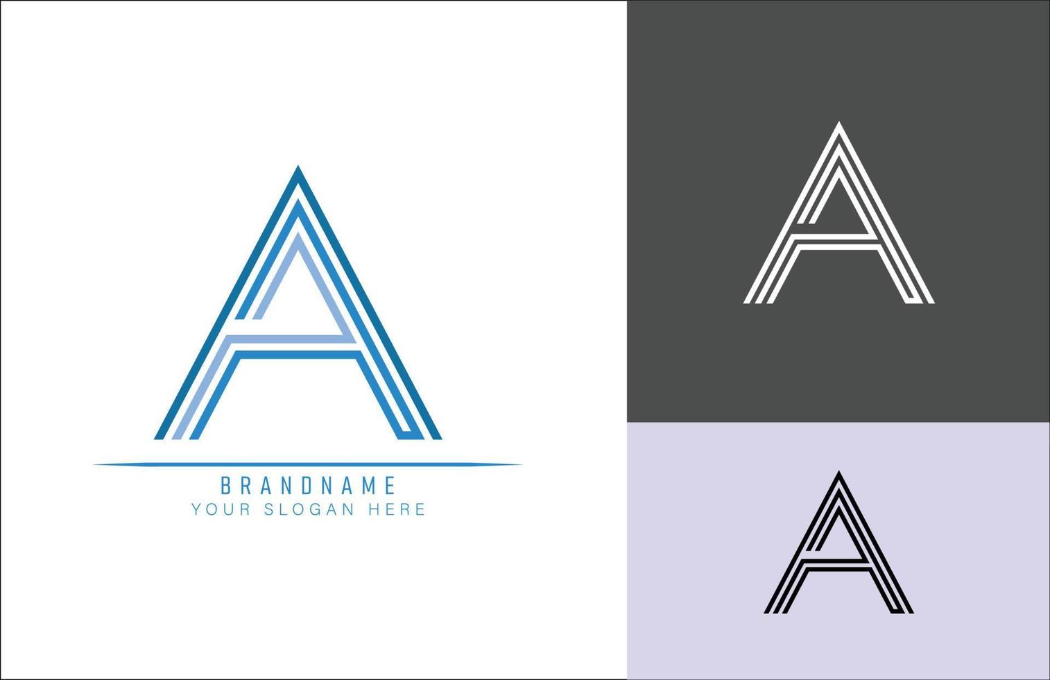 monogram alfabet letter een logo, geschikt voor logo's, titels en headers vector