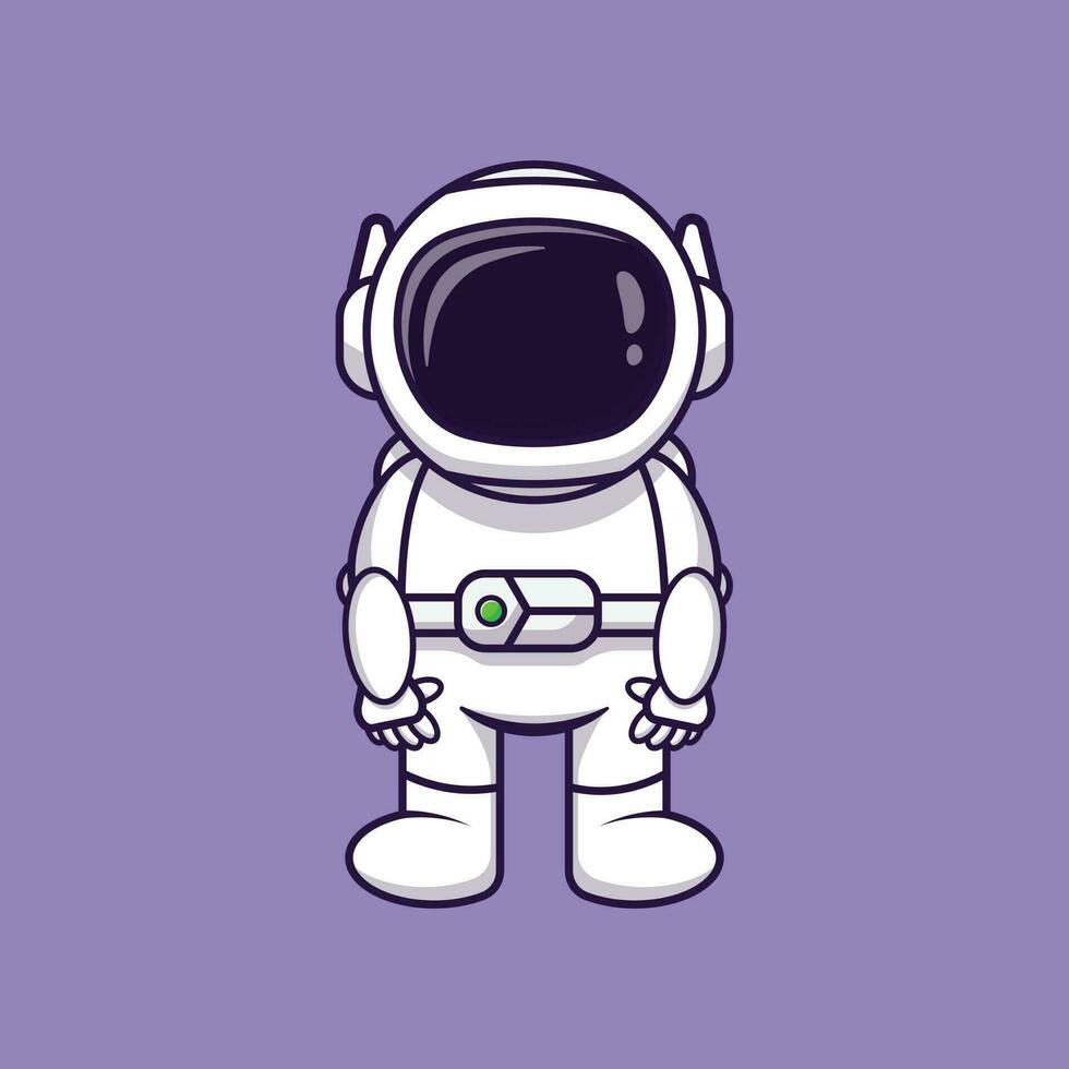 astronaut staande pictogram vector cartoon. professioneel begrip. eersteklas eenvoudig ontwerp