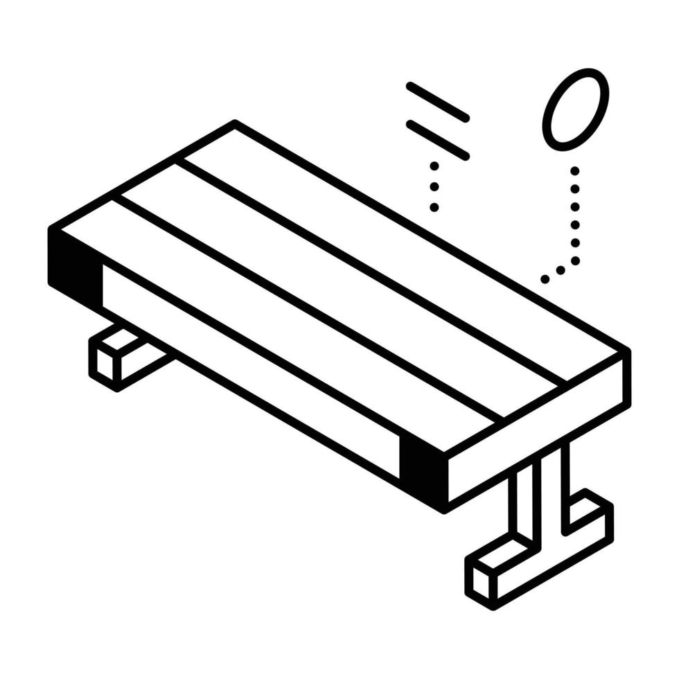 trendy halterbank lijn pictogram ontwerp vector