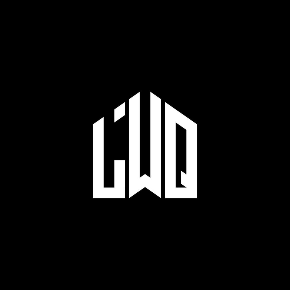 lwq creatieve initialen brief logo concept. lwq brief design.lwq brief logo ontwerp op zwarte achtergrond. lwq creatieve initialen brief logo concept. lwq brief ontwerp. vector