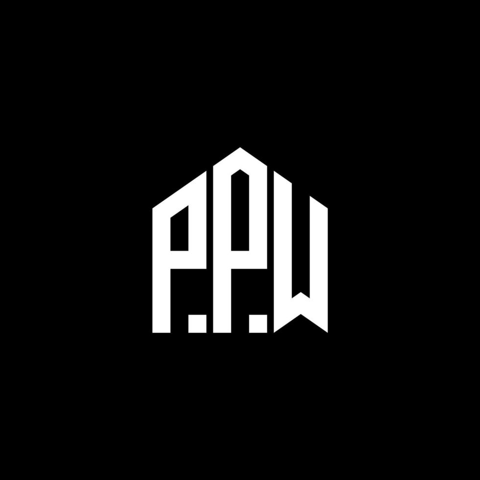 ppw brief logo ontwerp op zwarte achtergrond. ppw creatieve initialen brief logo concept. ppw-briefontwerp. vector