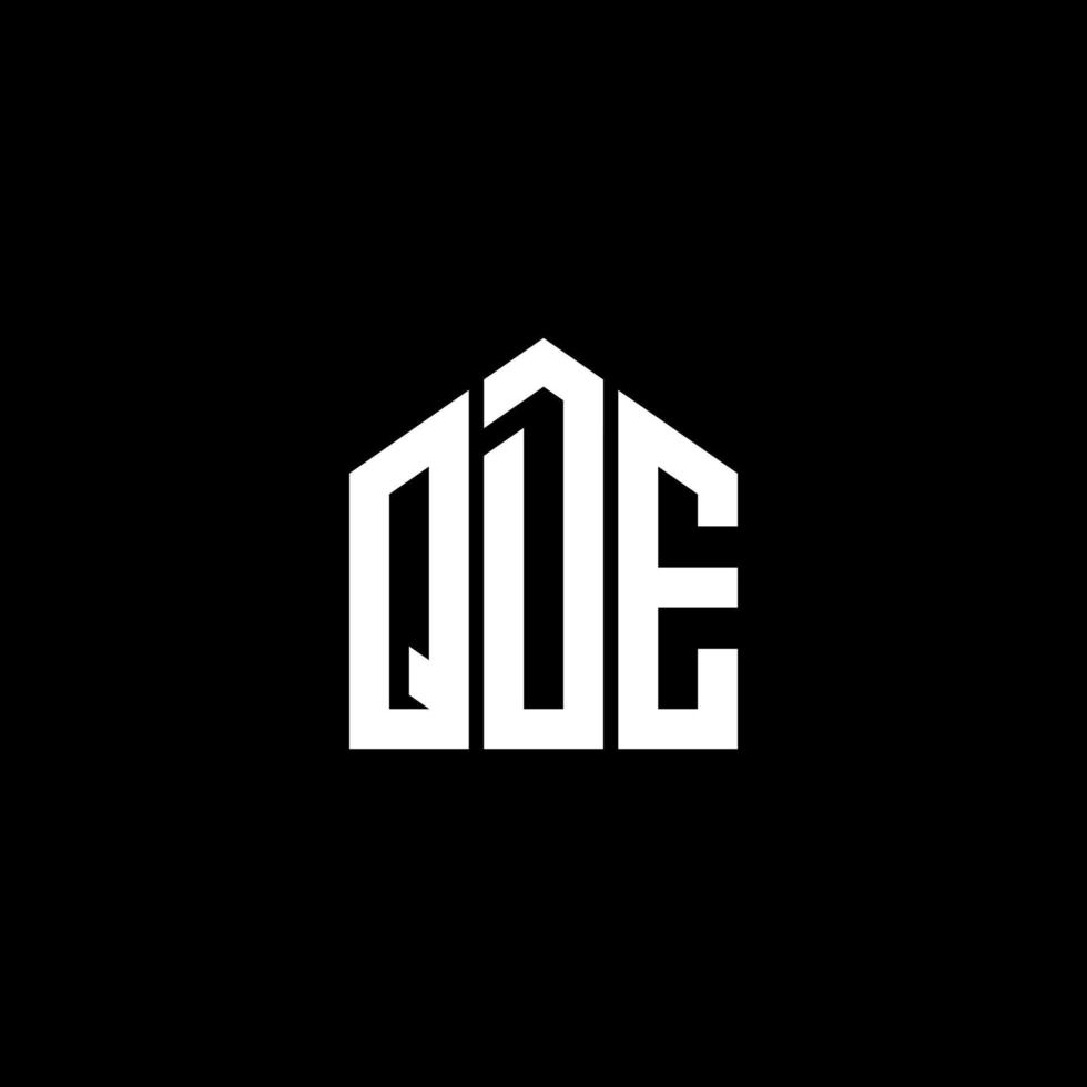 qde letter logo ontwerp op zwarte achtergrond. qde creatieve initialen brief logo concept. qde brief ontwerp. vector