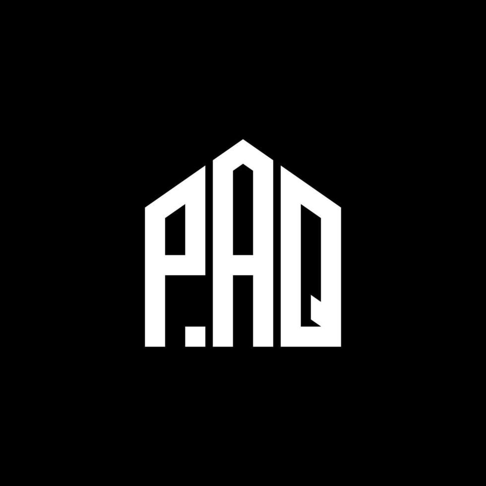 paq brief design.paq brief logo ontwerp op zwarte achtergrond. paq creatieve initialen brief logo concept. paq brief design.paq brief logo ontwerp op zwarte achtergrond. p vector