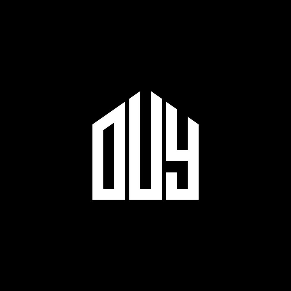 ouy brief logo ontwerp op zwarte achtergrond. ouy creatieve initialen brief logo concept. uy brief ontwerp. vector