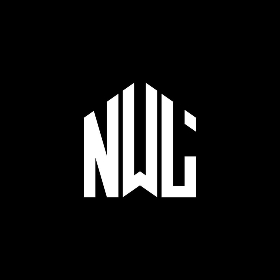 NW brief logo ontwerp op zwarte achtergrond. nwl creatieve initialen brief logo concept. nwl brief ontwerp. vector