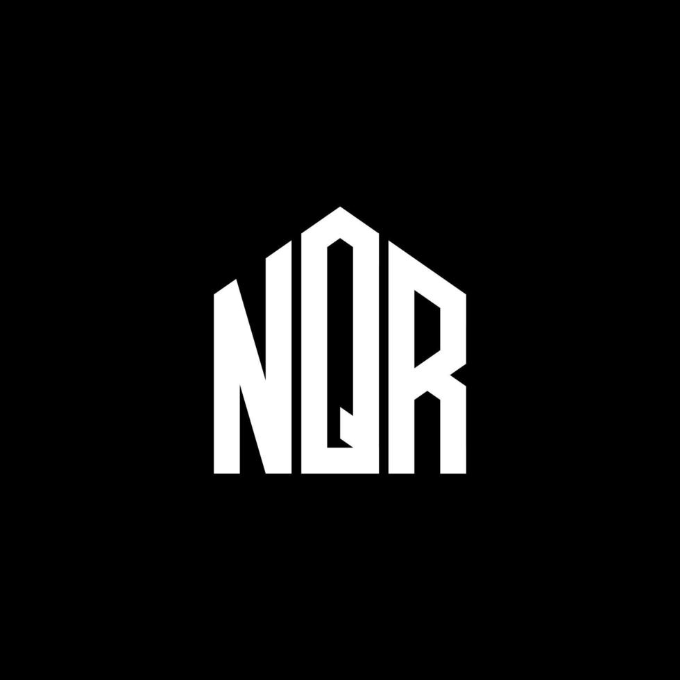 nqr brief logo ontwerp op zwarte achtergrond. nqr creatieve initialen brief logo concept. nqr brief ontwerp. vector