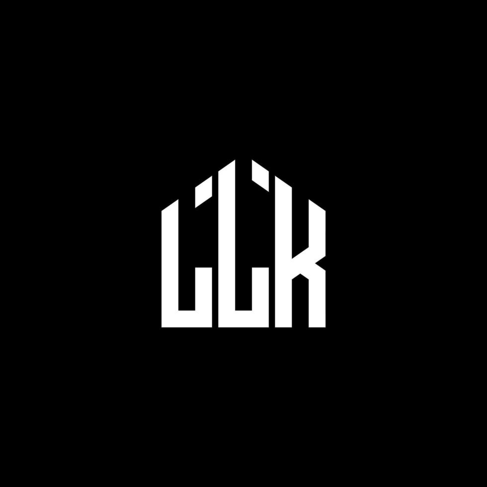 LK brief logo ontwerp op zwarte achtergrond. lk creatieve initialen brief logo concept. llk brief ontwerp. vector