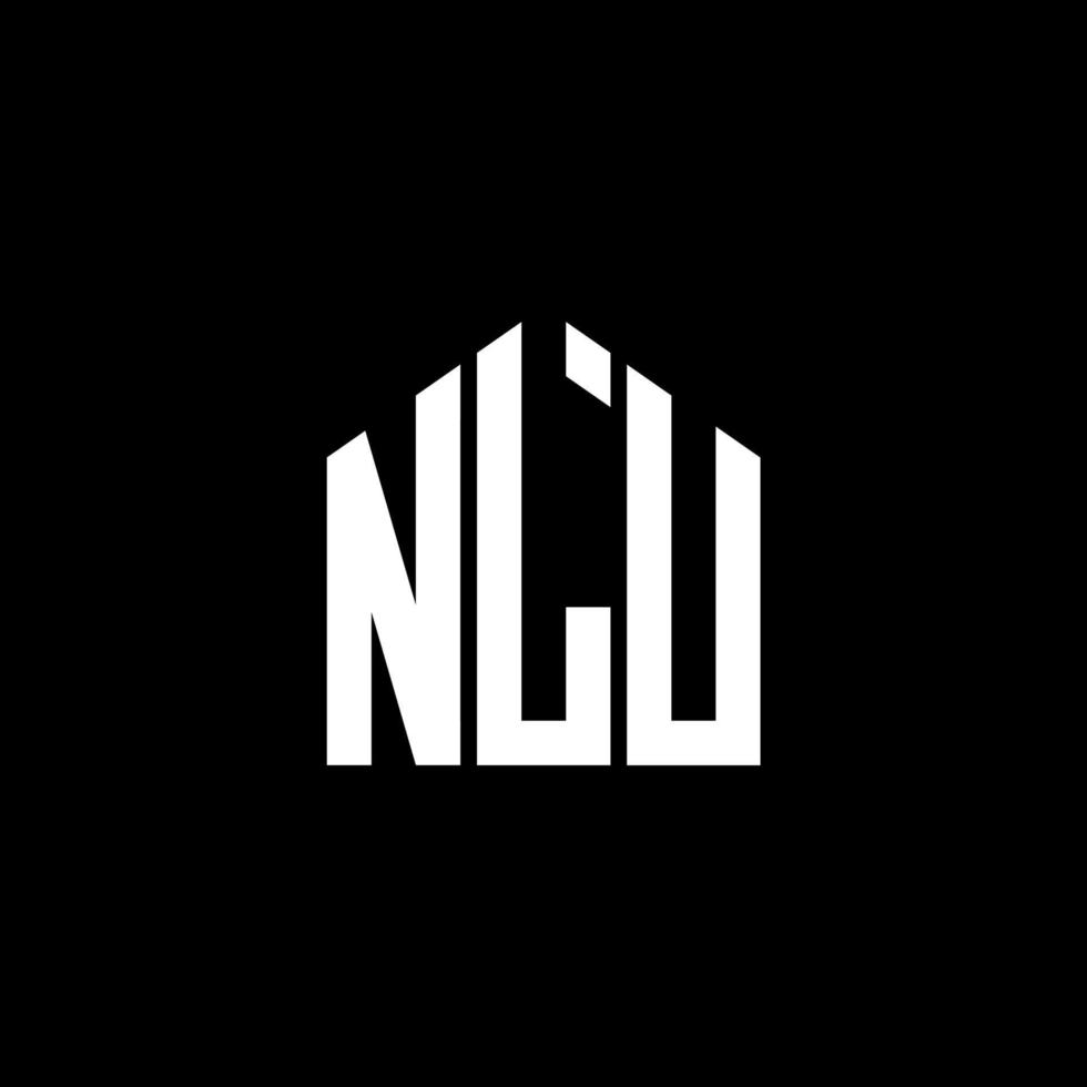 nlu brief logo ontwerp op zwarte achtergrond. nlu creatieve initialen brief logo concept. nlu brief ontwerp. vector