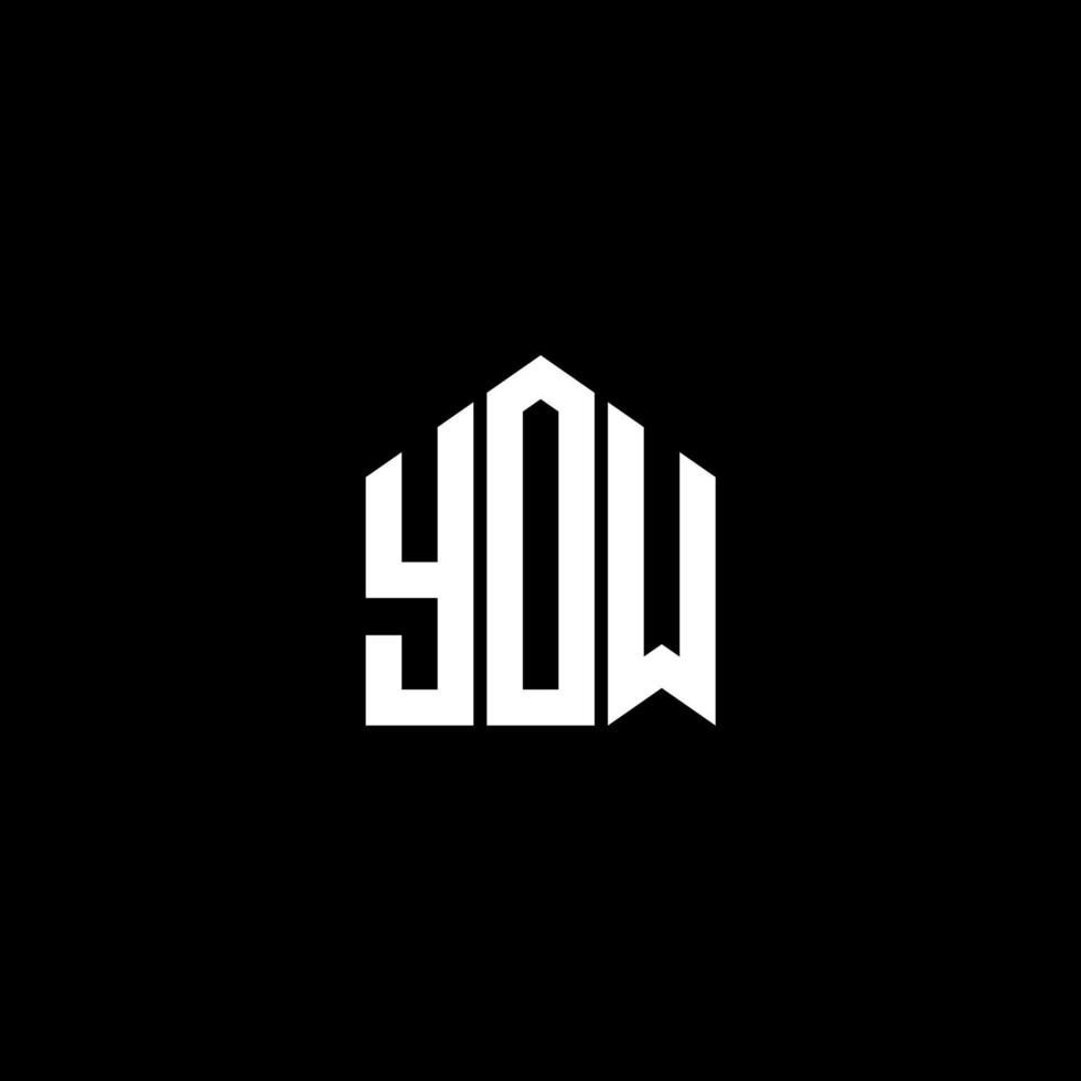 yow brief logo ontwerp op zwarte achtergrond. yow creatieve initialen brief logo concept. yow brief ontwerp. vector