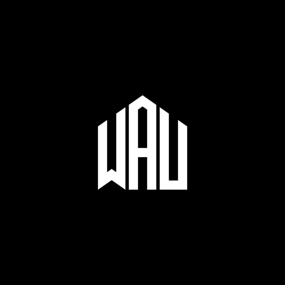 WAU brief logo ontwerp op zwarte achtergrond. wau creatieve initialen brief logo concept. wau brief ontwerp. vector