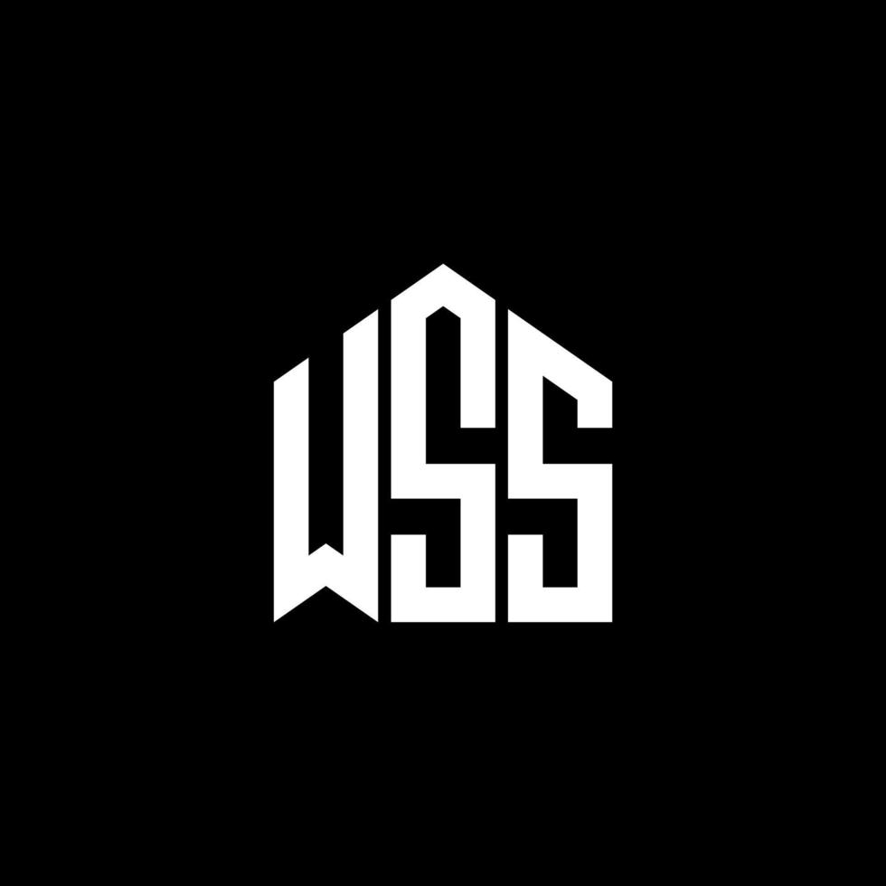 wss brief logo ontwerp op zwarte achtergrond. wss creatieve initialen brief logo concept. wss brief ontwerp. vector