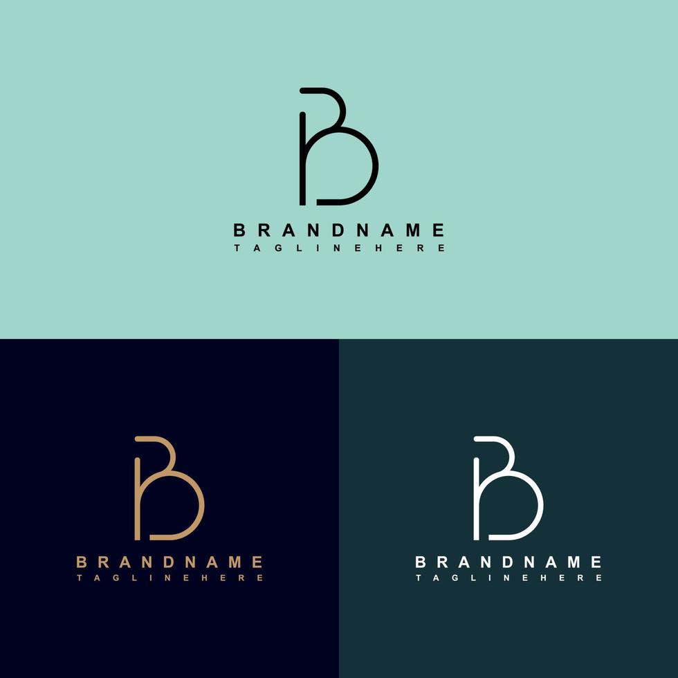 pb of b letter logo vector ontwerp