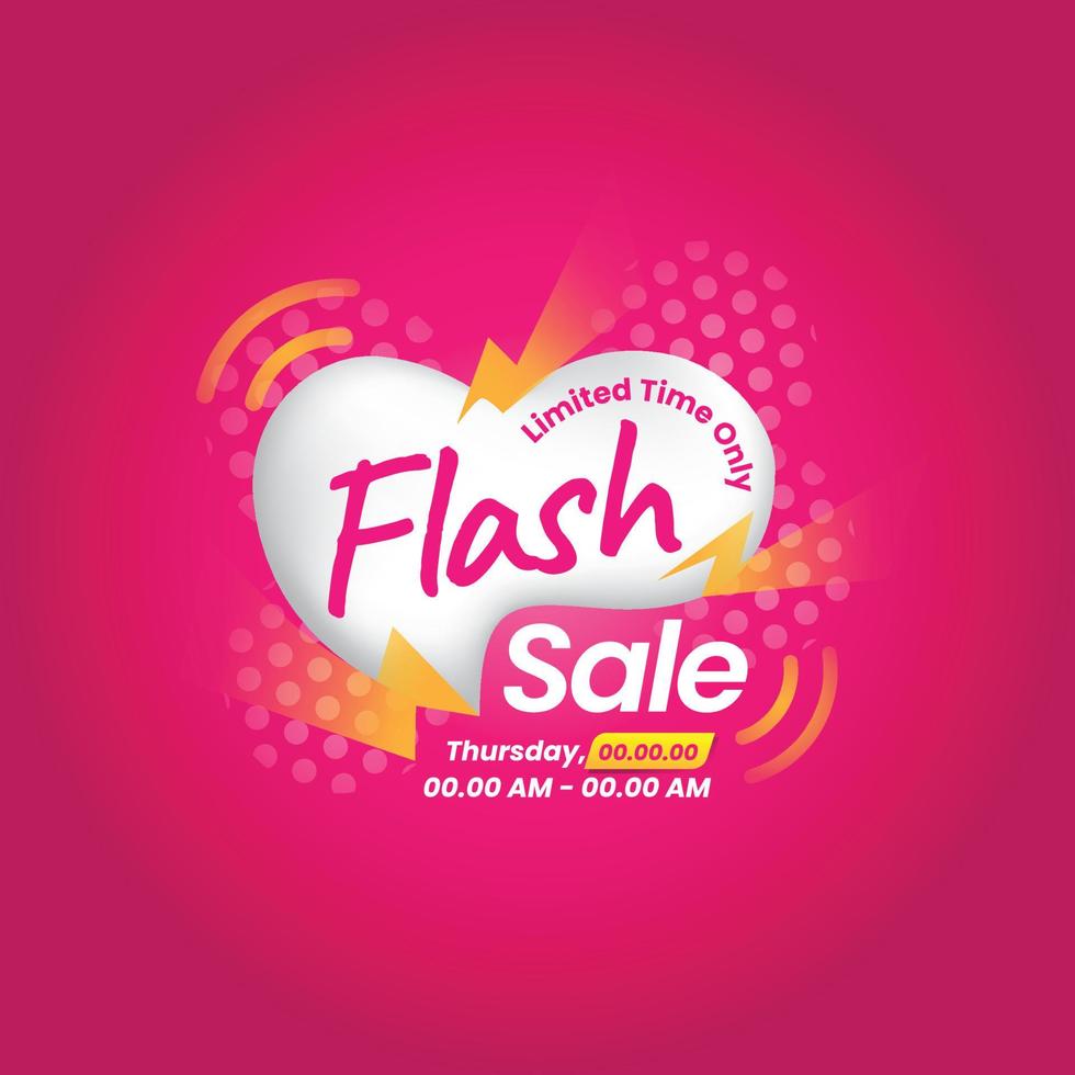 promo flash verkoop roze thema vector