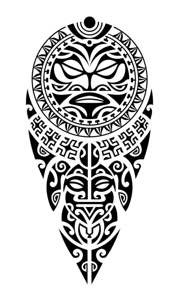 tattoo schets maori-stijl voor been of schouder. vector