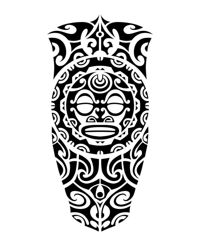 tattoo schets maori-stijl voor been of schouder. vector