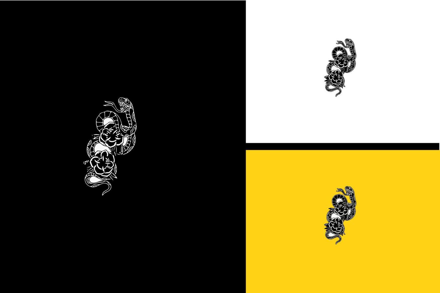 grote slang vectorillustratie zwart en wit vector