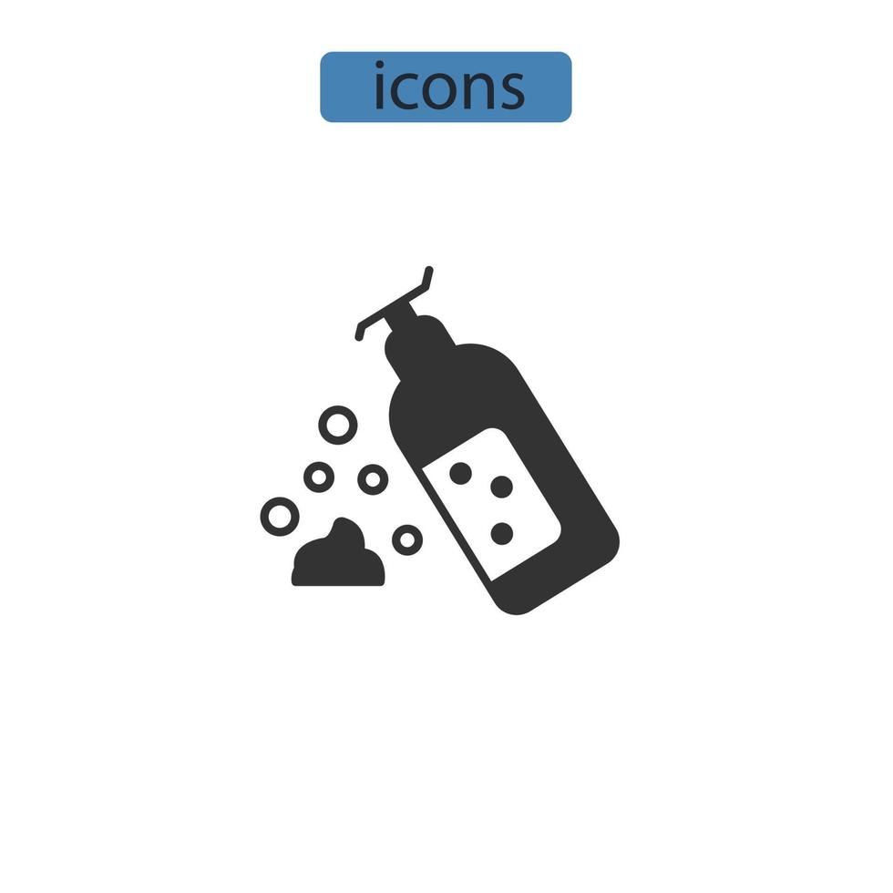 shampoo pictogrammen symbool vectorelementen voor infographic web vector