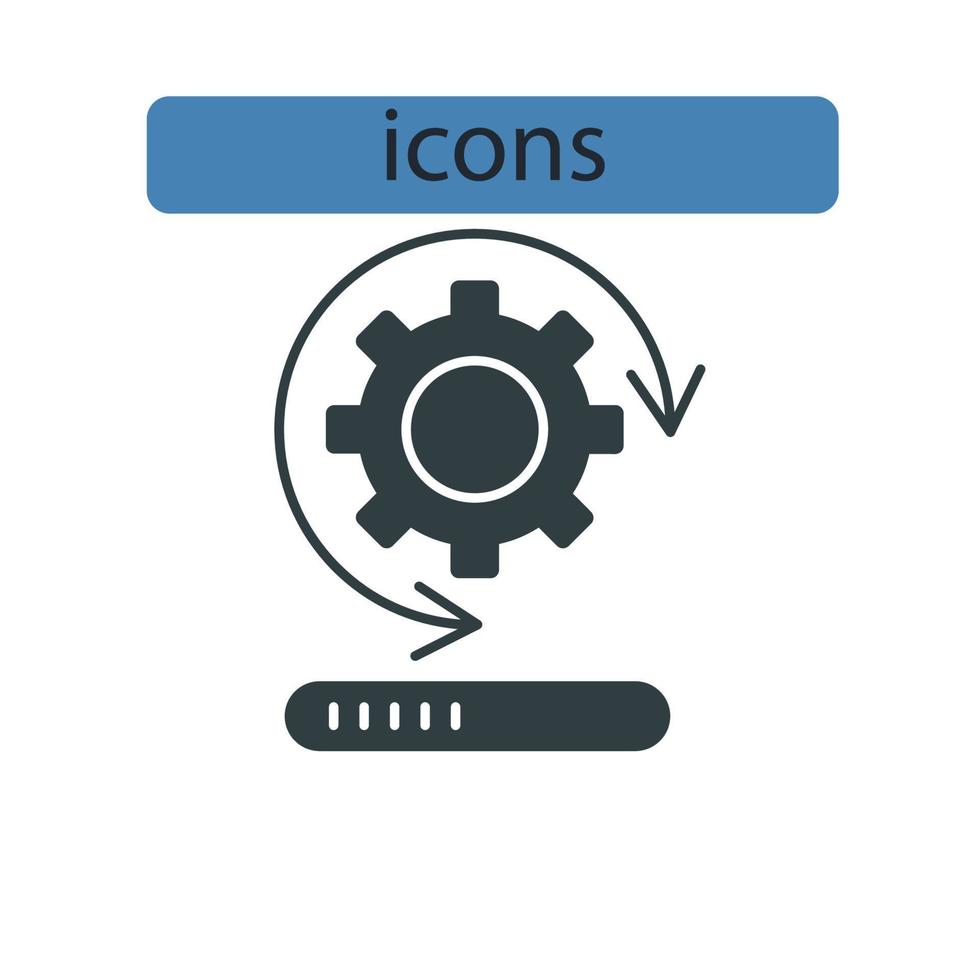 software update iconen symbool vectorelementen voor infographic web vector