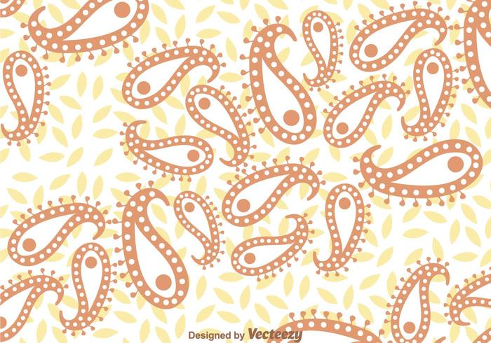 Bruine En Witte Paisley Achtergrond vector