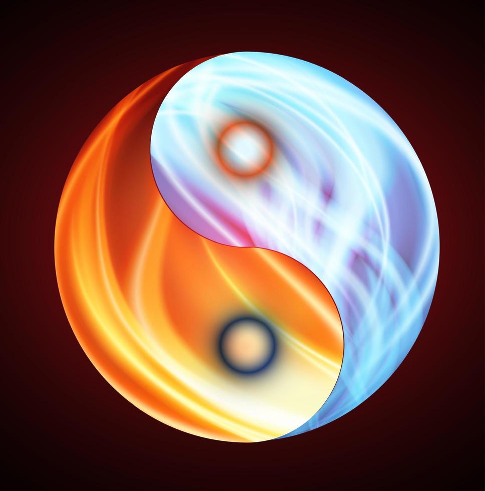 yin yang symbool voor meditatie yoga vector