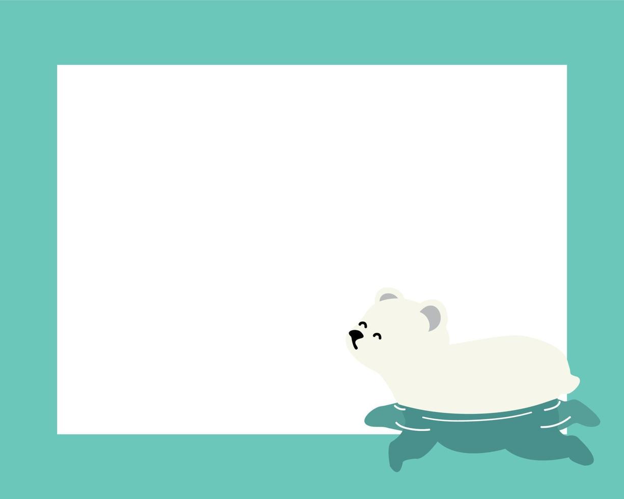 ijsbeer zwemmen vlam vector