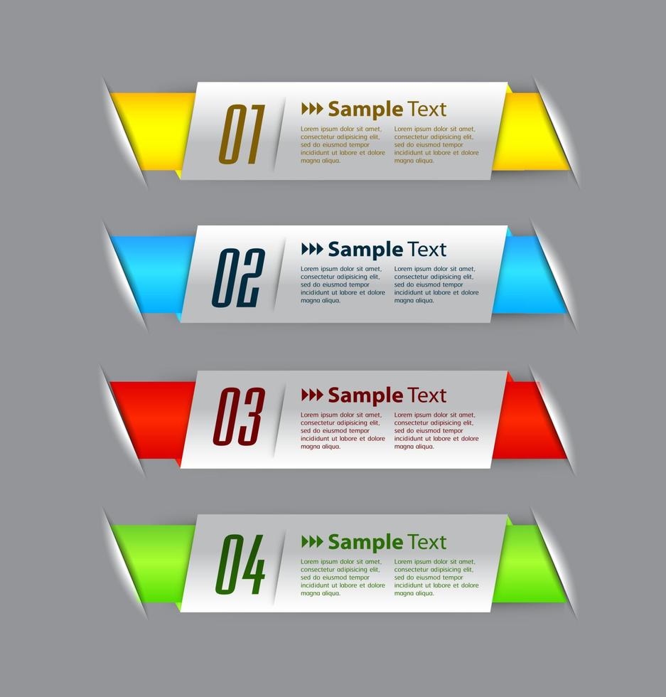 kleurrijke 4-stappen infographic vector