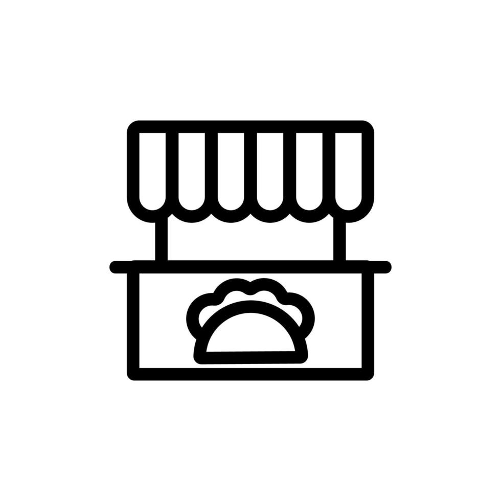 taco pictogram vector. geïsoleerde contour symbool illustratie vector