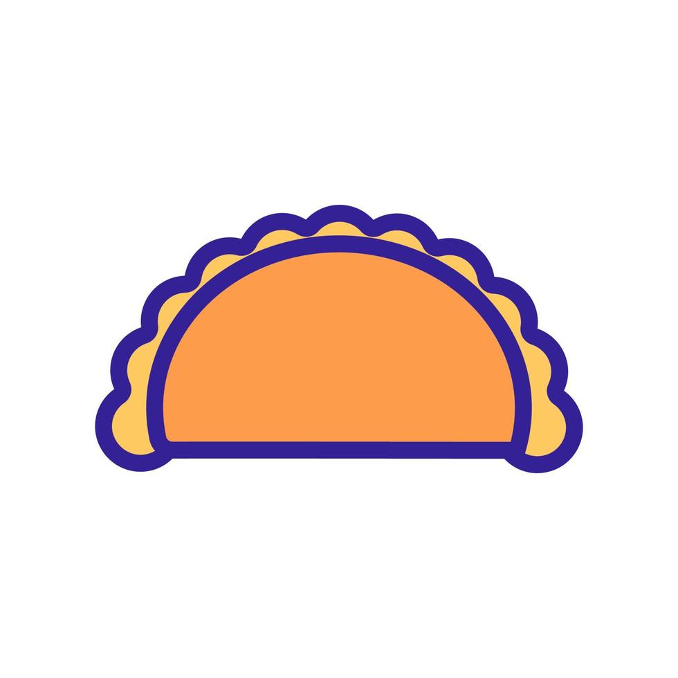 taco pictogram vector. geïsoleerde contour symbool illustratie vector