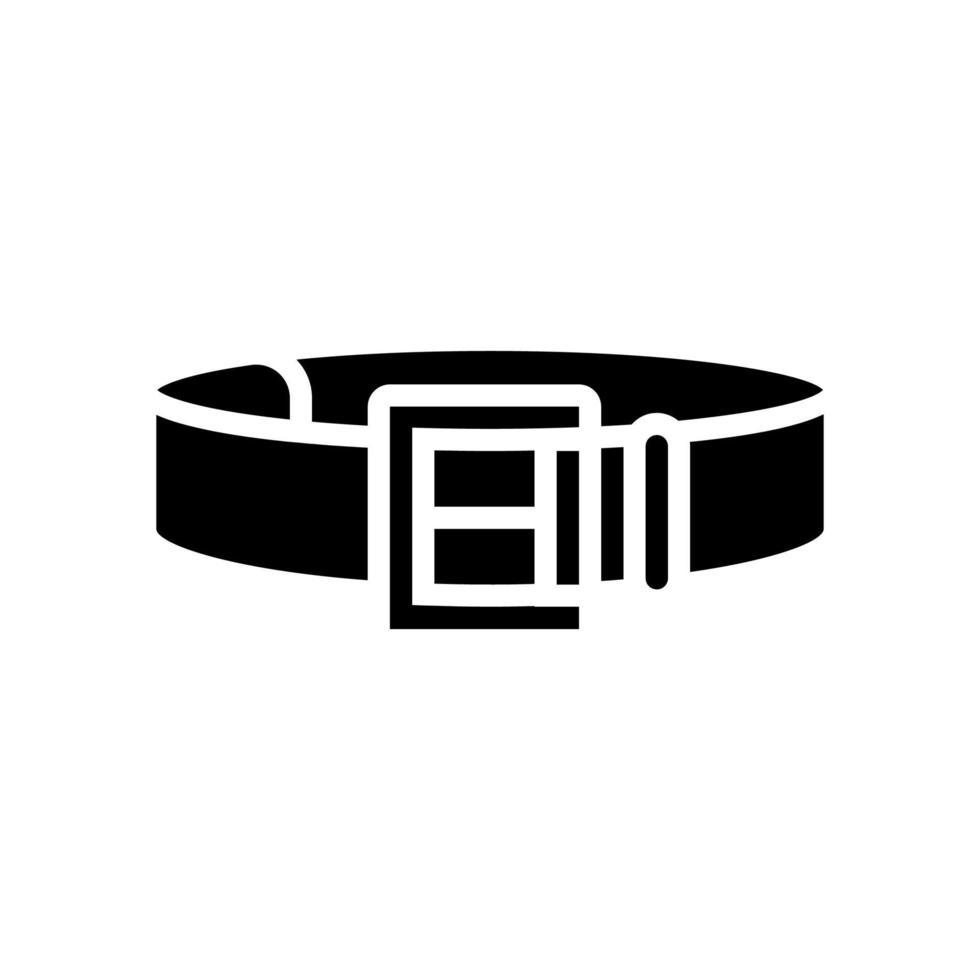 riem kleding accessoire glyph pictogram vectorillustratie vector