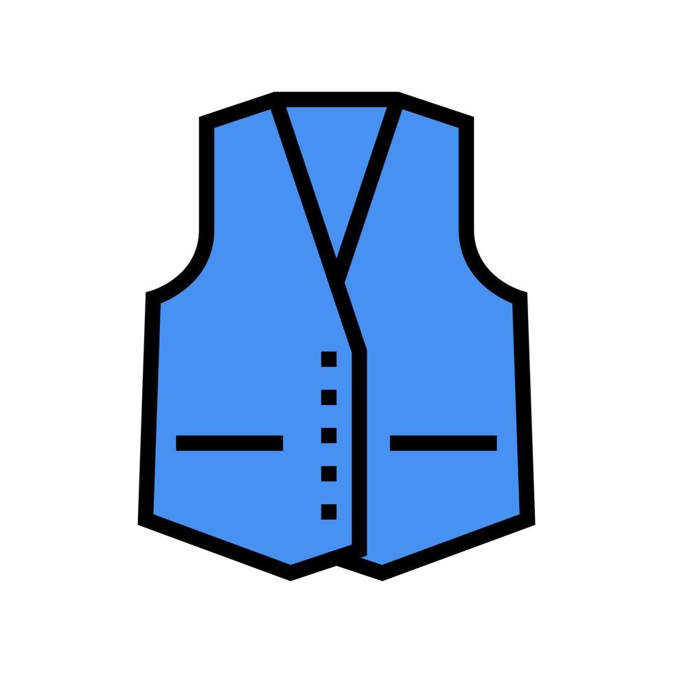 vest formalwear textiel kleding kleur pictogram vectorillustratie vector