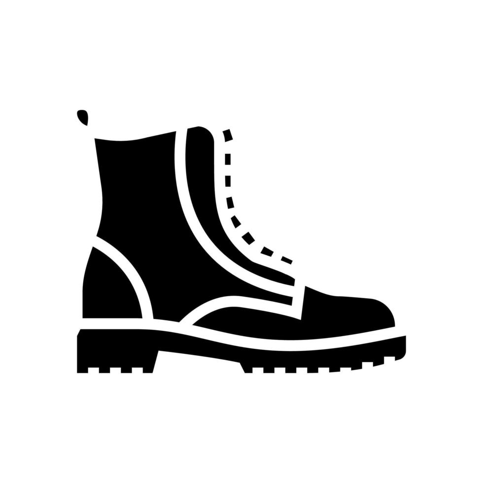 boot voet kleding glyph pictogram vectorillustratie vector